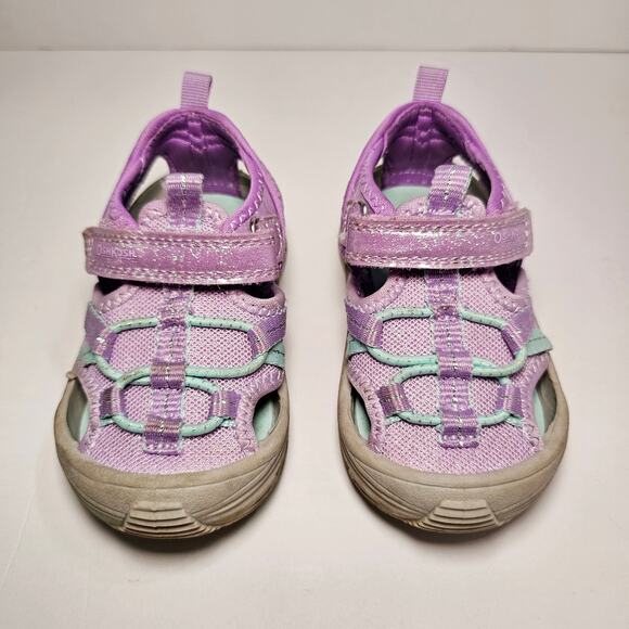 OshKosh Everplay Flexible Outsole Bump Toe Sandal Purple Lilac Toddler Size 5 - Picture 4 of 6